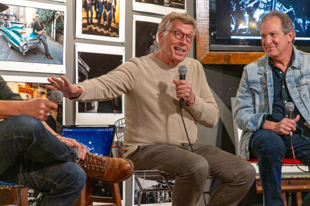 Bob Santelli at an event in Asbury Park NJ hosted by Danny Clinch and the Transparent Clinch Gallery