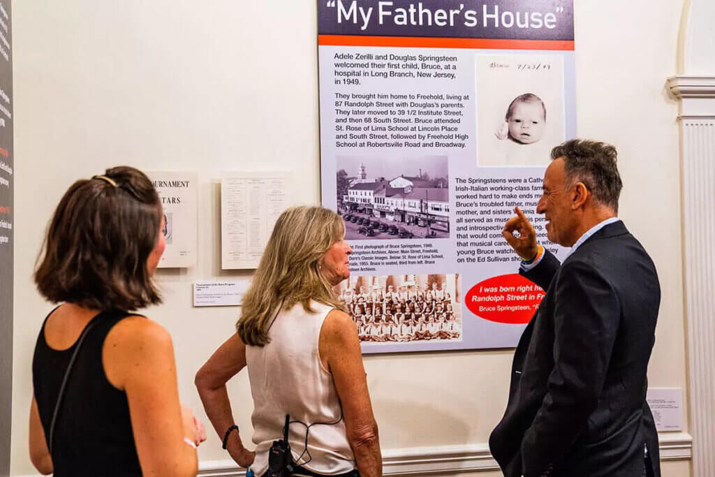 Bruce Springsteen and Eileen Chapman at the "His Hometown" Exhibit in Freehold NJ