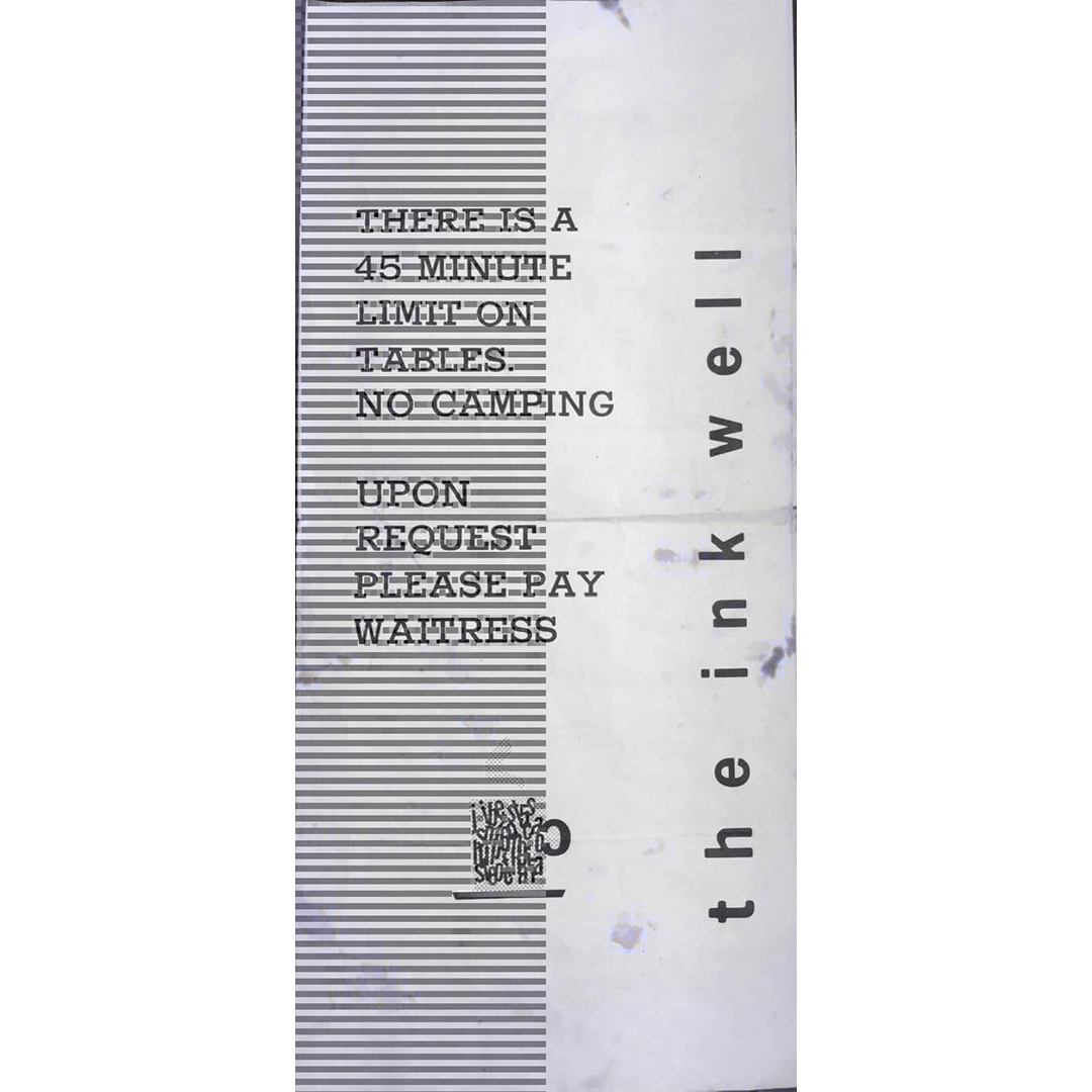 Cover for the Inkwell Coffee House, formerly in West Long Branch NJ